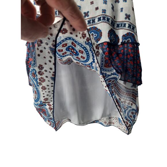 Live and Let Live sleeveless red white blue layered top PS - Picture 5 of 10